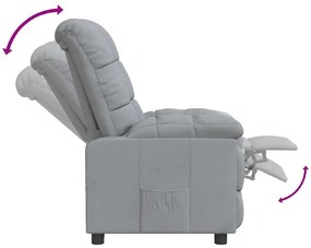 vidaXL Πολυθρόνα Ανακλινόμενη Ανοιχτό Γκρι Υφασμάτινη