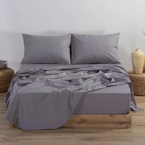 Σεντόνι Ημίδιπλο Με Λάστιχο (120x200+30) Nef-Nef Homeware Basic Γκρι