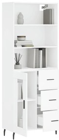 vidaXL Ντουλάπι Λευκό 69,5x34x180 εκ. από Επεξεργασμένο Ξύλο