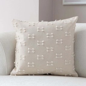Μαξιλαροθήκη Διακοσμητική Tuffet 881PCR1643 Cream Aberto Design 43X43 Πολυέστερ