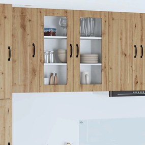 vidaXL Κρεμαστό ντουλάπι κουζίνας με ράφι Artisan Oak 80 x 31 x 80 εκ.