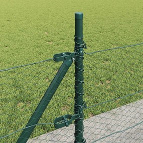 vidaXL Εξαγωνική Περίφραξη με Βάση Σκυροδέματος 50 x 0,4 μ Πράσινο