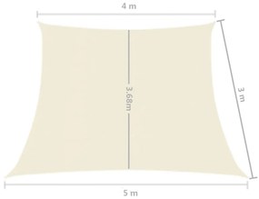 Πανί Σκίασης Κρεμ 4/5 x 3 μ. από HDPE 160 γρ./μ² - Κρεμ