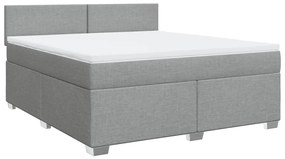 ΚΡΕΒΑΤΙ BOXSPRING ΜΕ ΣΤΡΩΜΑ ΑΝΟΙΧΤΟ ΓΚΡΙ 180X200 ΕΚ. ΥΦΑΣΜΑΤΙΝΟ 3285960