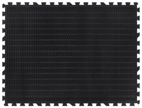VidaXL Δάπεδο Προστασίας Παζλ Μαύρο 12 χιλ. 90 x 120 εκ. Καουτσουκ