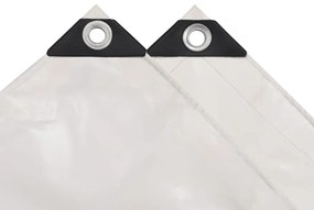 vidaXL Μουσαμάς 650 γρ./μ.² Λευκός 4 x 6 μ.