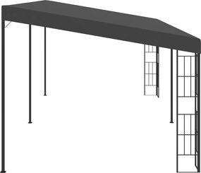 vidaXL Κιόσκι Επιτοίχιο Ανθρακί 3 x 6 μ. Υφασμάτινο