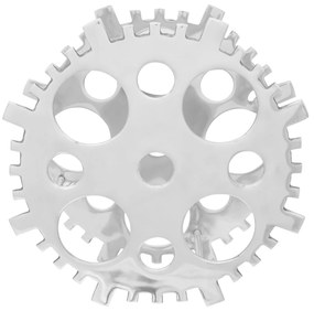vidaXL Ράφι κρασιού Ασημί 15.4x5.5x15.4 ίντσες Αλουμίνιο