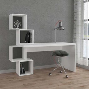 Γραφείο εργασίας Balance Megapap χρώμα λευκό 153,5x60x140εκ