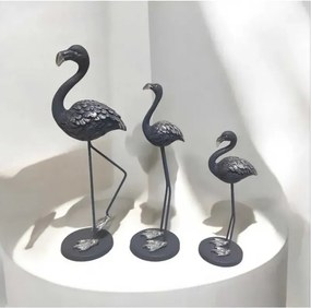 Stewehome Σετ 3 τεμαχίων φλαμίνγκο με μεταλλική βάση