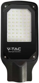 V-TAC Φωτιστικό Δρόμου LED 30W 110° 2510lm IP65 Φυσικό Λευκό Μαύρο Σώμα 10206