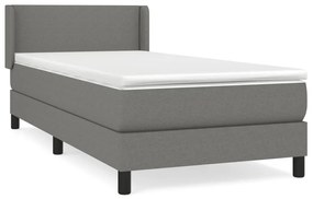 ΚΡΕΒΑΤΙ BOXSPRING ΜΕ ΣΤΡΩΜΑ ΣΚΟΥΡΟ ΓΚΡΙ 90X200 ΕΚ. ΥΦΑΣΜΑΤΙΝΟ 3129522