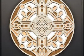 Intra απο ξύλο plywood 3mm-4mm πάχος – Wall Art 3d Mandala Δίασταση  40x30 cm INTRAFABR-95655190