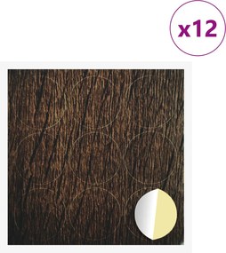 vidaXL Αυτοκόλλητη Κάλυψη Βιδών 12 pcs Καφέ δρυς Ø 20 x 0,5 mm