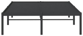 Πλαίσιο Κρεβατιού Μαύρο 135 x 190 εκ. Μεταλλικό - Μαύρο