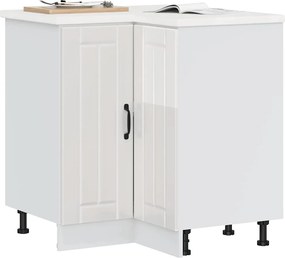 vidaXL Γωνιακό ντουλάπι βάσης κουζίνας "Lucca" High Gloss White
