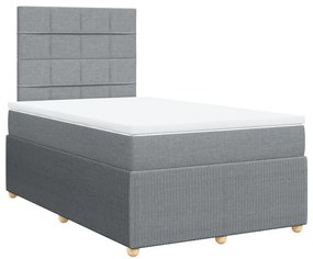 ΚΡΕΒΑΤΙ BOXSPRING ΜΕ ΣΤΡΩΜΑ ΑΝΟΙΧΤΟ ΓΚΡΙ 120X200 ΕΚ. ΥΦΑΣΜΑΤΙΝΟ 3294323