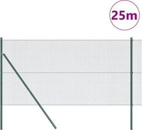vidaXL Συρματόπλεγμα Σταθερού Εδάφους 25 x 1,2 μ Πράσινο Δίχτυ