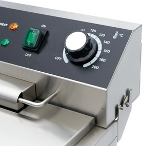 Deep Fryer - 16L - 1 Basket - with Drain Tap and Stand - 230V