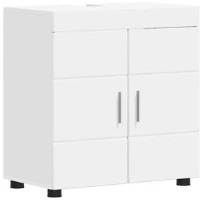 vidaXL Σετ Επίπλων Μπάνιου με ράφι TULUM Λευκό Επεξεργασμένο ξύλο