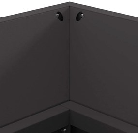vidaXL Μαντεμένια Φωτιά με Αποθήκη Ξύλων Μαύρη 160x45x35 εκ. Ατσάλι