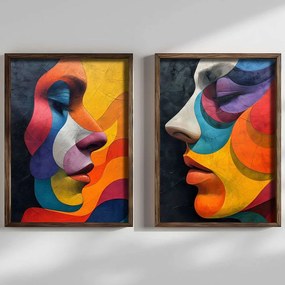 Κάδρα (Σετ 2Τμχ) 856EVL1454 50x3,5x70cm Multi Wallity Vertical Mdf, Wood