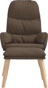 vidaXL Πολυθρόνα Relax Taupe Υφασμάτινη με Σκαμπό