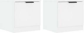 vidaXL Κομοδίνα 2 τεμ. Λευκά 40 x 39 x 40 εκ.