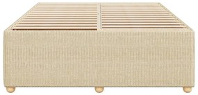 vidaXL Σκελετός Κρεβατιού Χωρίς Στρώμα Κρεμ 160x200 εκ. Υφασμάτινο