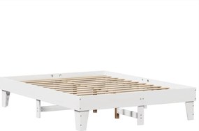 vidaXL Σκελετός Κρεβ. Χωρίς Στρώμα Λευκό 160x200 εκ Μασίφ Πεύκο