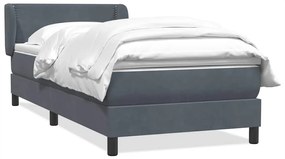 ΚΡΕΒΑΤΙ BOXSPRING ΜΕ ΣΤΡΩΜΑ ΣΚΟΥΡΟ ΓΚΡΙ 90X220 ΕΚ. ΒΕΛΟΥΔΙΝΟ 3317470