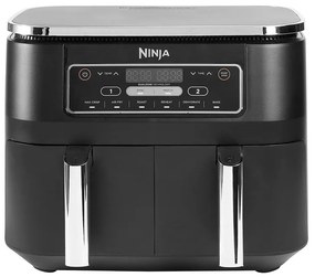 Φριτέζα αέρος με διπλό αποσπώμενο κάδο Ninja AF300EU, 2470W, 7.6 L, 6 προεπιλεγμένα προγράμματα, Μαύρο