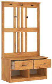 vidaXL Δέντρο χωλ "SANDNES" 87x40x159,5 εκ. Πεύκο μασίφ ξύλο