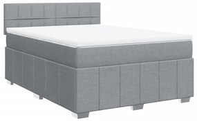 ΚΡΕΒΑΤΙ BOXSPRING ΜΕ ΣΤΡΩΜΑ ΑΝΟΙΧΤΟ ΓΚΡΙ 140X200 ΕΚ. ΥΦΑΣΜΑΤΙΝΟ 3287091