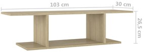 vidaXL Έπιπλο Τηλεόρασης Κρεμαστό Sonoma Δρυς 103 x 30 x 26,5 εκ.