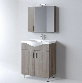Σετ Επίπλου Mπάνιου SIENA 75 Sonoma Dark 75x46x160 εκ.