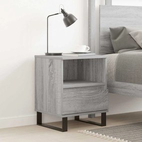 vidaXL Κομοδίνο Γκρι Sonoma 40 x 35 x 50 εκ. από Επεξεργασμένο Ξύλο