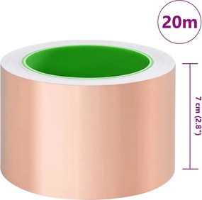 vidaXL Χαλκοταινία Χάλκινο 2000 x 7 εκ Χάλκινο