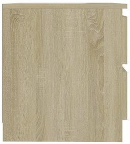 vidaXL Κομοδίνο Sonoma Δρυς 50 x 39 x 43,5 εκ. από Επεξ. Ξύλο