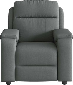 vidaXL Πολυθρόνα Μασάζ Ανακλινόμενη Σκούρο Γκρι Υφασμάτινη