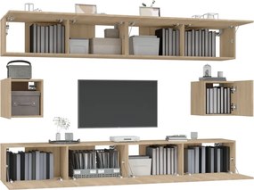vidaXL Σετ Επίπλων Τηλεόρασης 6 Τεμαχίων Sonoma Δρυς Επεξ. Ξύλο