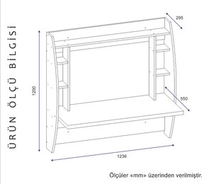 Γραφείο Λευκό BUGLEM 123,6x55x120