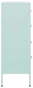 Συρταριέρα Χρώμα Μέντα 80 x 35 x 101,5 εκ. από Ατσάλι - Μπλε