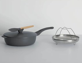 ΤΗΓΆΝΙΑ CAST ALU 28CM DEEP PAN GREY