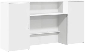 vidaXL Γραφείο υποδοχής Λευκό 200x50x103,5 εκ. Επεξεργασμένο Ξύλο