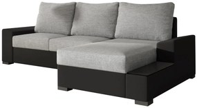 Γωνιακός καναπές Nero-Μαύρο - Γκρι-Δεξιά