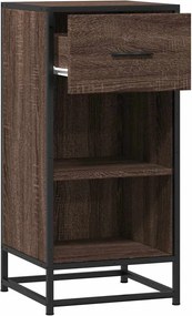 vidaXL Ραφιέρα Καφέ Δρυς 35,5x35x76 εκ. Επεξ. Ξύλο + Μέταλλο