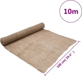 vidaXL Ρολό Γιούτας 1x10 μ. 100% Γιούτα 200 γρ./τ.μ.