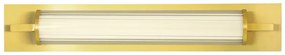 Απλίκα Μπάνιου Ανθυγρή IP44 38cm 8w Led 491lm 3000K Warm White 120° Γυαλί με Χρυσό Ματ  Viokef Frida 4238700