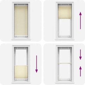 vidaXL Πλισέ περσίδα Κρέμα 65x100 cm Πλάτος υφάσματος 64,4 cm